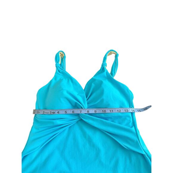Miraclesuit Light Blue Twist Front Swim Tankini Top Size 14 Style‎ C60483 - Picture 12 of 13